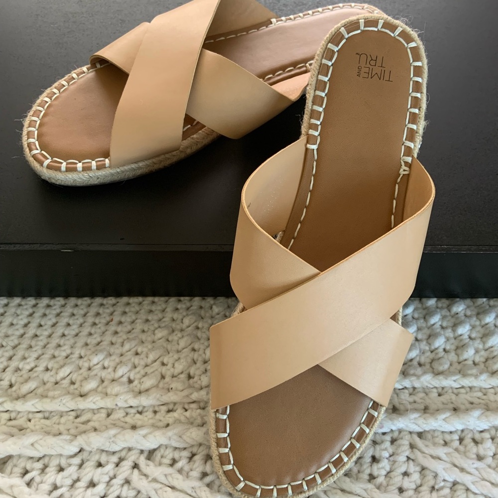Time and Tru Tan Espadrille Sandals